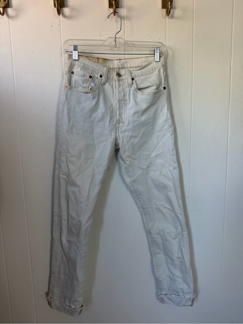 Levi's Slim Straight White Washed Jeans